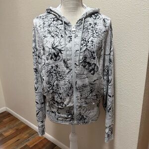 ATHLETA Jacket Women's Balance Eden Floral Zipped Hoodie Sweatshirt - Size SP